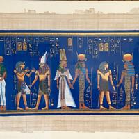 Papiro Antico Egitto dipinto a mano vintage