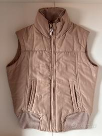 Gilet smanicato imbottito beige anni 2000