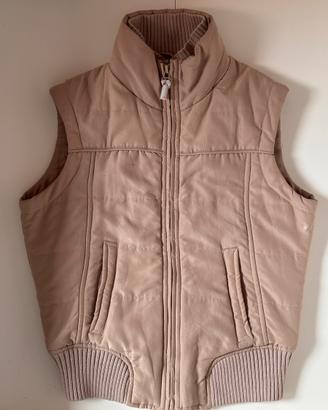 Gilet smanicato imbottito beige anni 2000