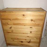 cassettiera tre cassetti legno nat