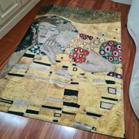 Tappeto Bacio di klimt 155x110cm MADE IN ITALY NEW