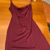 Vestitino bordò bershka