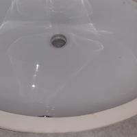 Lavabo ovale sottopiano bianco 