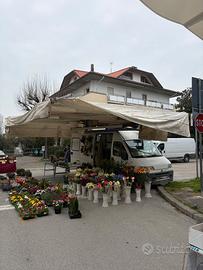 Tenda idraulica elettrica da furgone per mercati