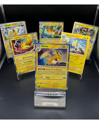 Lotto 6 Carte Pokémon Elettro - Raichu & Zapdos