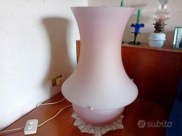 Lampada da tavolo vetro Murano, rosa
