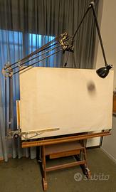 Tavolo da disegno vintage anni ‘50 con tecnigrafo