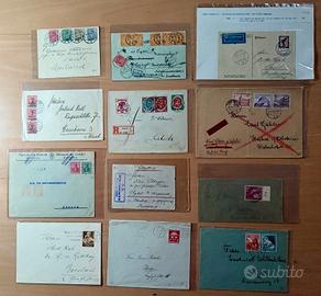 lotto 25 buste affrancate tedesche con timbri d'ep