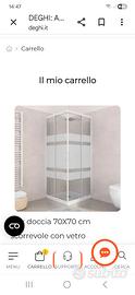 box doccia 2 lati 70x70