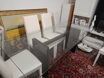 tavolo da pranzo in vetro