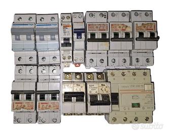 interruttori differenziali e magnetotermici.