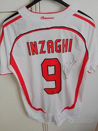 Maglia Calcio Milan Inzaghi autografata L jersey