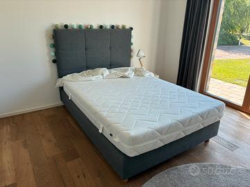 Letto boxspring di qualita‘ + materasso 140x200cm