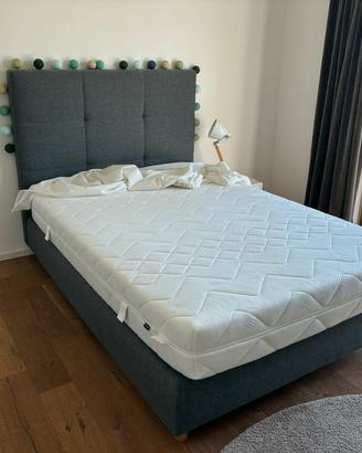 Letto boxspring di qualita‘ + materasso 140x200cm