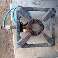 FORNELLONE A  GAS,   TUBO  E  REGOLATORE