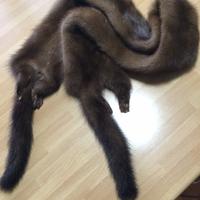 Collo in pelliccia di visone color miele