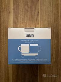 Set 2 tazzine cappuccino con piattino Bialetti 