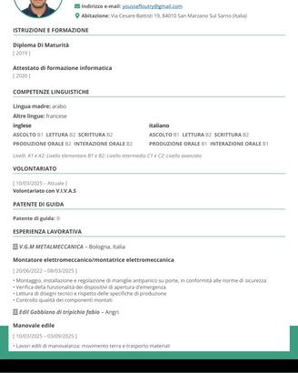 Manovale Edile/operaio