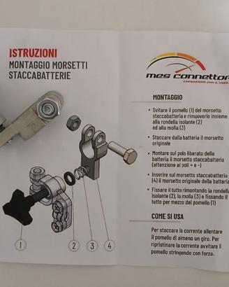 morsetto staccabatteria universale negativo
