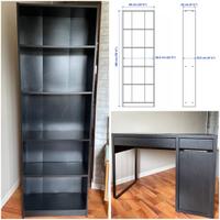Libreria + Scrivania nera IKEA, prezzo trattabile