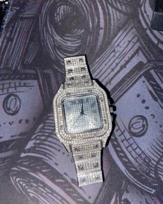 Orologio cubano rapper super luccicante
