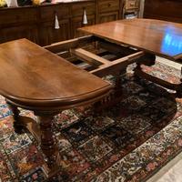 Tavolo 800 francese, noce allungabile