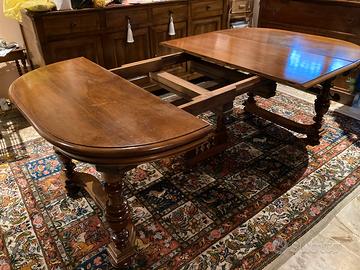 Tavolo 800 francese, noce allungabile