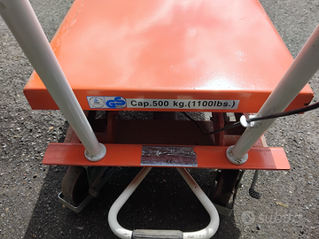 Sollevatore idraulico per moto con accessorio rull