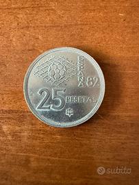 moneta 25 pesetas mundial stella 80, espana 82