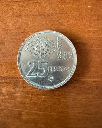 moneta 25 pesetas mundial stella 80, espana 82