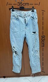 Jeans Pull&Bear Light Blue con Strappi Taglia EUR 