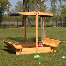 Sabbiera in legno per bambini da esterno giardino