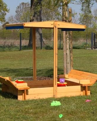 Sabbiera in legno per bambini da esterno giardino