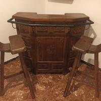 Angolo Bar vintage con sgabelli