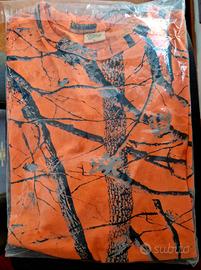 T-shirt caccia camo arancione