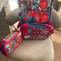 Zaino scuola primaria Spiderman con astuccio