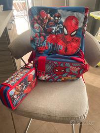 Zaino scuola primaria Spiderman con astuccio