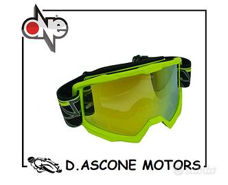 OCCHIALI CROSS “TIGER” NERI CON LENTE GIALLO FLUO 