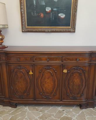 Mobile credenza in legno noce massello + tavolo