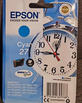 toner Epson cyan  27 workforse ciano