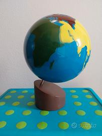 Globo mappamondo Montessori 