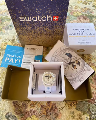 Omega Swatch Mission To Earthphase Moonshine Gold