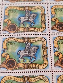 Foglio 50 francobolli Tasso e la storia postale