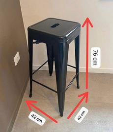 Set 4 sgabelli da cucina / bar in acciaio tavolo