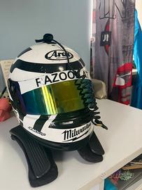 Casco Arai GP-7 FRP usato in gara GT + HANS +Radio