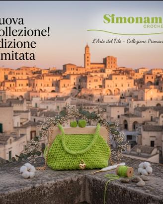 Cloutch SIMONAMI CROCHET Verde Prato Ed. Limitata