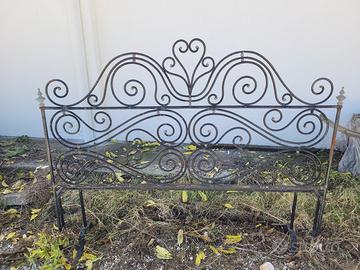 Spalliera letto matrimoniale antica in ferro
