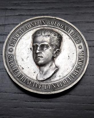 ARGENTO medaglia JOHNSON Esposizione BOLOGNA 1888