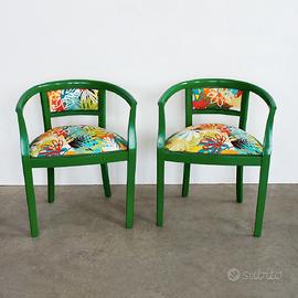 Coppia poltroncine Vintage Restyling Artigianale