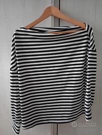 Blusa a righe taglia unica